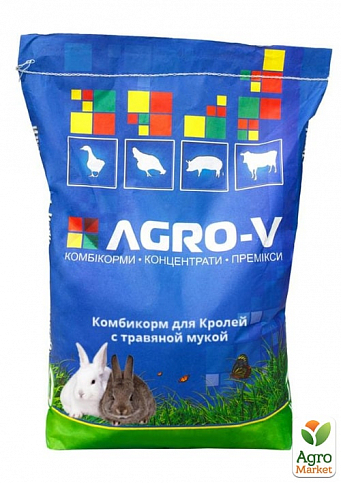 Комбікорм для Кролей з трав'яним борошном (АВ95) 25кг