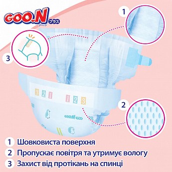 Подгузники GOO.N Plus для детей 12-20 кг (размер Big (XL), на липучках, унисекс, 42 шт) - фото 4