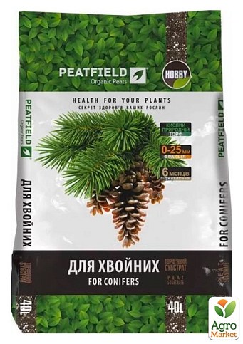 Торфяной субстрат для хвойных ТМ "PEATFIELD" 40л