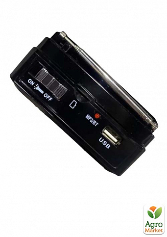 Портативний радіоприймач Rotosonic XB-821, AM/FM/SW / MP3/ BLUETOOTH/ ліхтарик, зарядка від сонячної батареї - фото 4