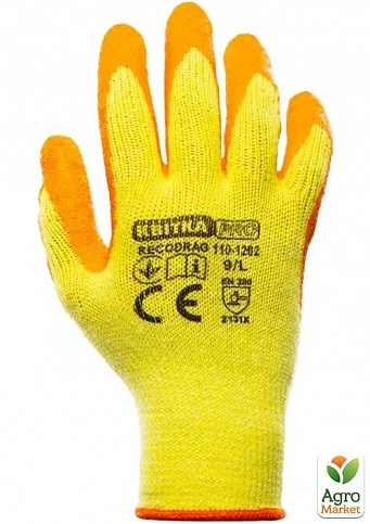 Перчатки трикотажные с латексным покрытием КВИТКА Recodrag (10"/XL, оранжевые) (110-1202-10-IND) (110-1202-10-IND)