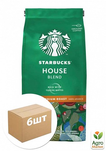 Кофе House blend (молотый) ТМ "Starbucks" 200г упаковка 6шт