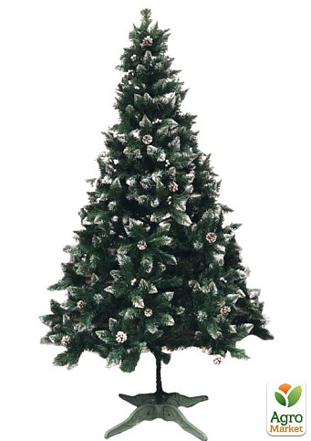 Новогодняя елка искусственная "Элит Калина с шишками" высота 150см (пышная, зеленая) Праздничная красавица! - фото 2