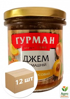 Джем абрикосовый ТМ "Гурман" 350г упаковка 12шт1