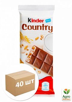 Батончик шоколадний (Country) зі злаками Kinder 23г упаковка 40шт1