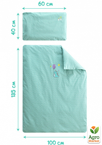 Комплект постельного белья "Горошек" для младенцев ТM PAPAELLA горошек ментол 8-33347*001 - фото 3