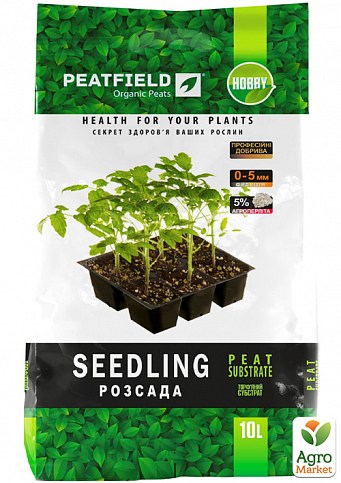 Торф'яний субстрат для розсади ТМ "PEATFIELD" 10л