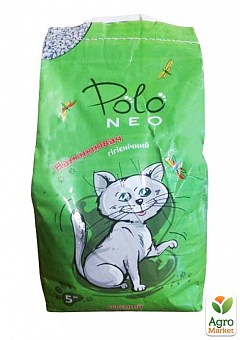 Глиняный наполнитель для кошачьего туалета ТМ"Polo Neo" без аромата (средний) 5кг1