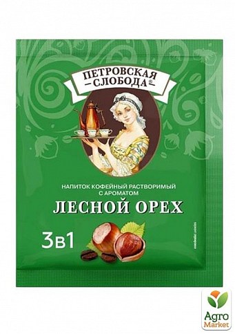 Кофе "Петровская слобода" 3в1 Лесной орех (банка) 50 пакетиков по 18г - фото 3