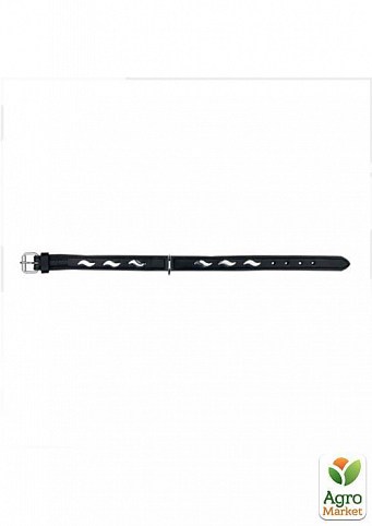Ошейник кожаный для собак (37-44см/25мм, черный) "TRIXIE" TX-18602