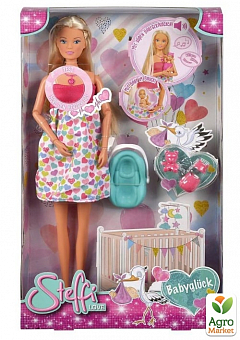 Лялька Штеффі-вагітна зі звуковими ефектами, з аксесуарами, 3+ Simba Toys1