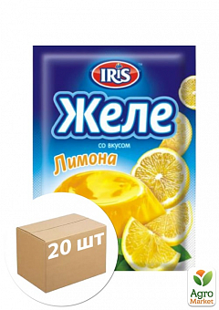 Желе зі смаком лимона ТМ "IRIS" 90г упаковка 20шт1