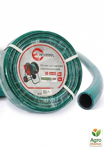 Шланг для полива 3-х слойный 3/4", 20 м, армированный PVC INTERTOOL GE-4043