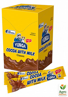 Напій розчинний какао з молоком (шоу-бокс 24 стиків) ТМ "Юнга" стики по 20г2