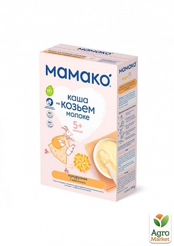 Каша молочная кукурузная с пребиотиками на козьем молоке Мамако, 200г