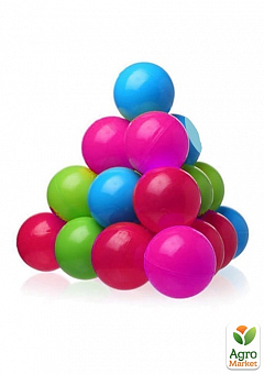 Набір м'ячів  для сухого басейну, 1упк-100шт, D=8см, 6 кольорів, у сумці (49600)1