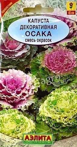 Капуста декоративная "Осака" смесь окрасок ТМ "Аэлита" 10шт