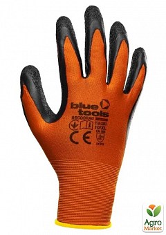 Стрейчевые перчатки с латексным покрытием BLUETOOLS Recodrag (12 пар, XL) (220-2203-10)1