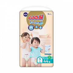 Трусики-подгузники GOO.N Premium Soft для детей 9-14 кг (размер 4(L), унисекс, 44 шт)1