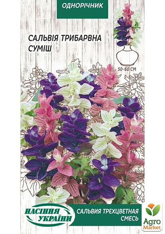 Сальвия "Трехцветная" ТМ "Семена Украины" 0.3г