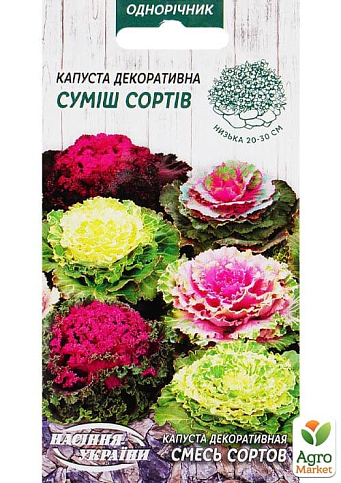Капуста декоративная смесь ТМ "Семена Украины" 0.2г