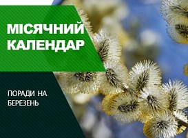 Місячний календар на березень 2021 - корисні статті про садівництво від Agro-Market