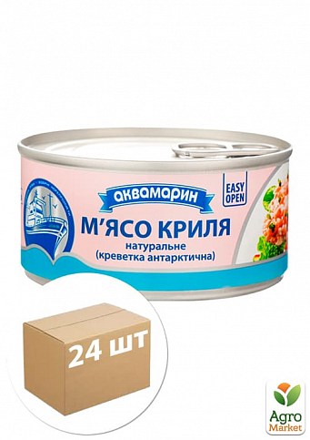 Мясо криля ТМ "Аквамарин" 185г упаковка 24шт