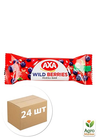 Батончик с наполнителем (Лесные ягоды) ТМ "АХА" 23г упаковка 24шт