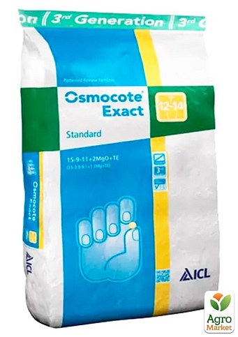 Удобрение Осмокот "Osmocote Standard" 15+9+11+2MgO+Te, 12-14м. ТМ "ICL" 25кг