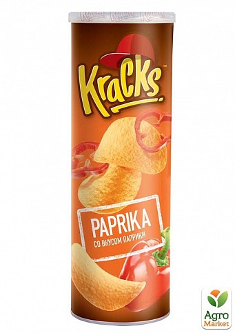 Чипсы картофельные Паприка ТМ "Kracks" 160г упаковка 14 шт - фото 2