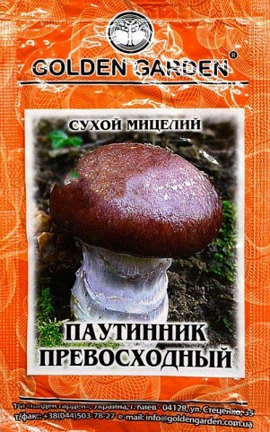 Сухой Мицелий "Паутинник Превосходный" ТМ "Goldеn Garden" 10г