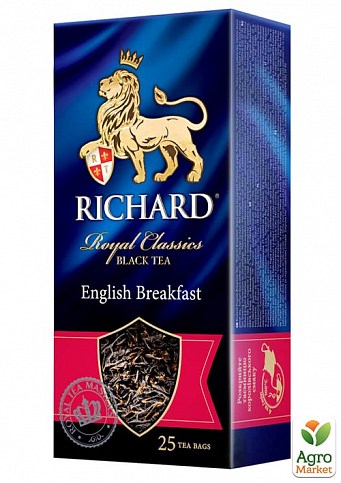 Чай Английский завтрак (пачка) ТМ "Richard" 25 пакетиков по 2г упаковка 12шт - фото 2