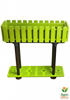 Горщик балконний на ніжках AKASYA 80, 11 л зелений, 79х24х74,5 см Poliwork (10605)2