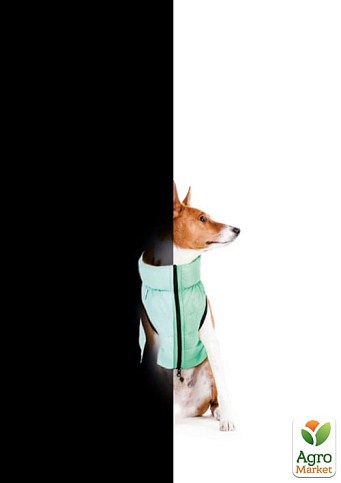 Курточка для собак AiryVest Lumi двухсторонняя, светящаяся в темноте, размер M 45, салатово-оранжевая (2253) - фото 3