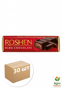 Батон чорний шоколад (червоний) шоколадний ТМ "Roshen" 43г упаковка 30шт1