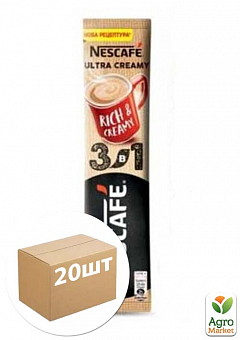 Кава 3 в 1 Ультра крими ТМ "Nescafe" 13г (стік) упаковка 20шт1