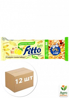 Батончик-мюсли ТМ "Fitto light" Лимон-имбирь упаковка 12 шт1