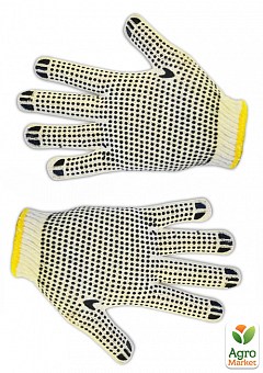Перчатки вязанные серые с двусторонним вкраплением, L TM "Technics" 16-0031
