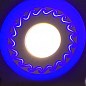 LED панель Lemanso  LM544 "Завитки" круг 12+6W синяя подсв. 1080Lm 4500K 85-265V (331616)