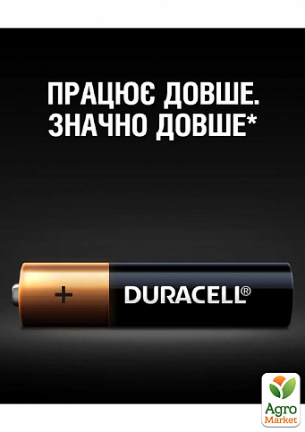 Батарейка Duracell Simply AAA (LR03) 1,5V щелочная минипальчиковая (мизинчиковая) (2 шт)