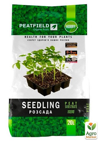 Торфяной субстрат для рассады ТМ "PEATFIELD" 20л