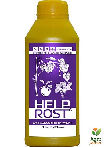 Органо-мінеральне добриво "HELPROST" для плодово-ягідних культур ТМ "Жива Земля" 500мл