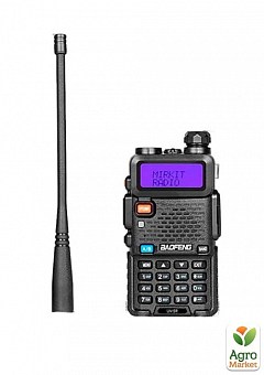 Рация MIRKIT | BAOFENG UV-5R, UHF/VHF, 5 Вт,1800 мАч+Ремешок на шею Mirkit черный набор 2 шт. (8505)2