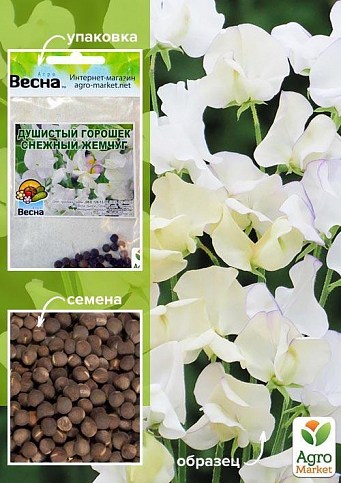 Душистый горошек "Снежный жемчуг" (Зипер) ТМ "Весна" 2г