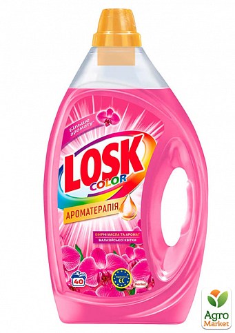 Losk гель для стирки Color Ароматерапия Эфирные масла и Малайзийский Цветок 2 л