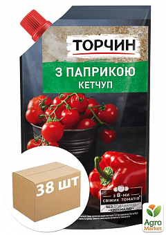 Кетчуп с паприкой ТМ "Торчин" 270г упаковка 38шт12