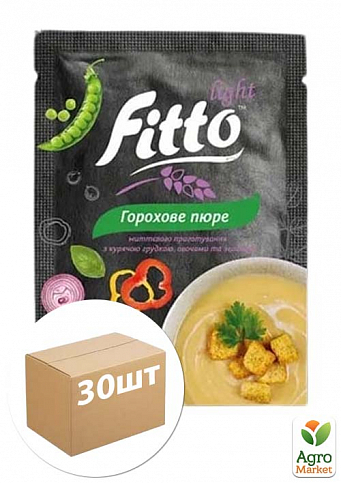 Пюре гороховое с куриной грудкой, овощами и зеленью ТМ"Fitto light" саше 40 г упаковка 30 шт