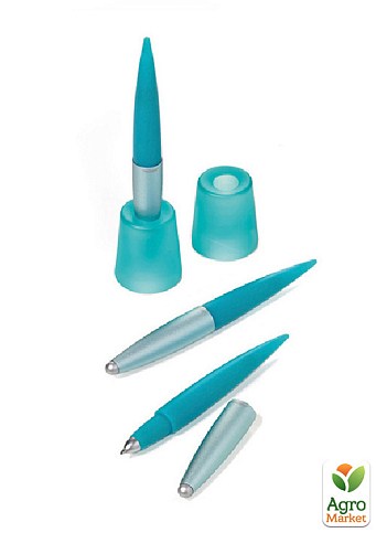 Ручка шариковая-стилус Troika Flexible stand с подставкой, бирюза (PIP81/TQ)