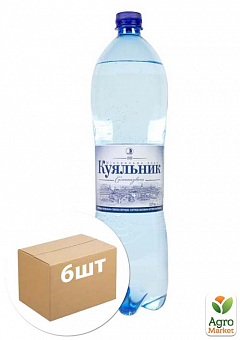 Мінеральна вода (ПЕТ) ТМ "Куяльник" 1.5 л сильногазована упаковка 6 шт1