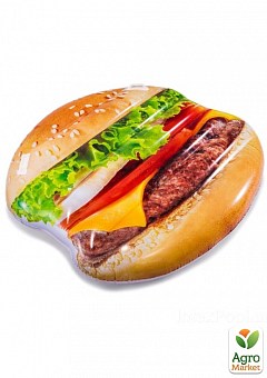Пляжний надувний матрац "Гамбургер" 145х142 см ТМ "Intex" (58780)2